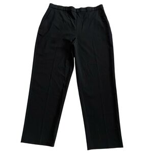 NWT BRIGGS Comfort Waistband Hidden Elastic Black Casual Career Pants 14 Short
